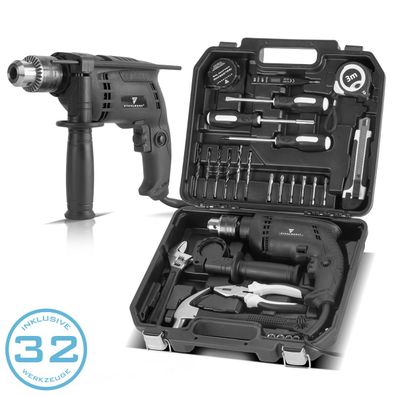Stahlwerk Heimwerker Set DTS-33 ST Werkzeugkasten mit 32-teiligem Werkzeug Set