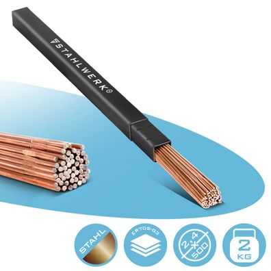 Stahlwerk Schweißstäbe WIG ER70S G3 Stahl Ø 2,4 x 500 mm 2 kg