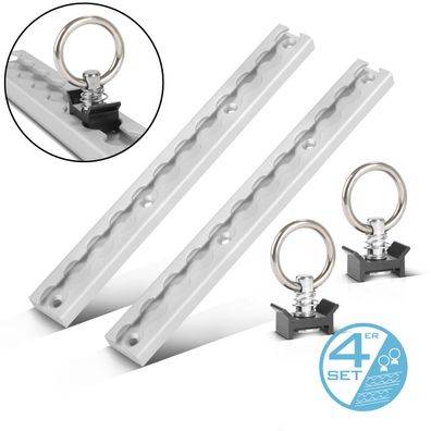 Stahlwerk Zurrschienen 2er Set mit Zurrösen 30 cm Aluminium Airlineschiene