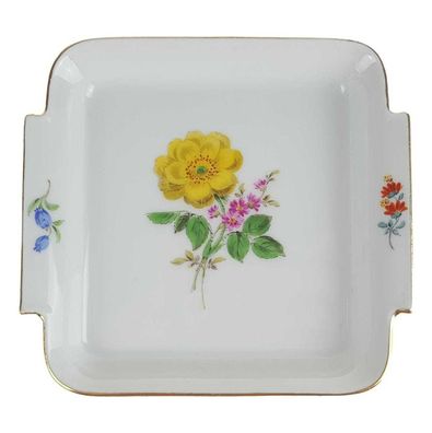 Schale Schälchen klein Meissen bunte Blumen I. Wahl