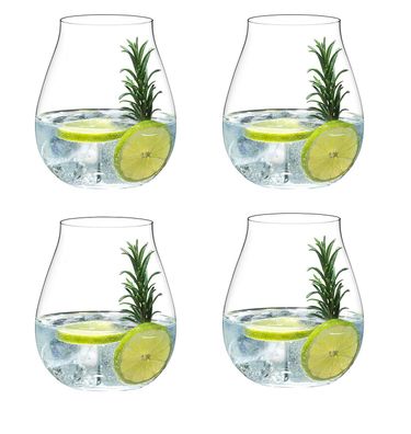 Riedel Vorteilsset 2 x 4 Gläser GIN SET 5414/67 und 4 EKM Living Trinkhalme aus