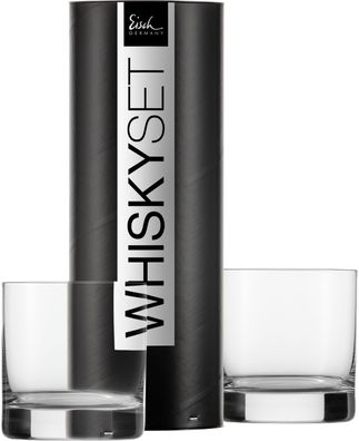 EISCH 2 Whiskygläser 500/14 platin in Geschenkröhre Gentleman 86550026/ 180438