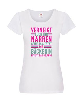 Verneigt euch: Bäckerin | Bäckerei | Frauen | Backen v2 Damen Shirt Weiß