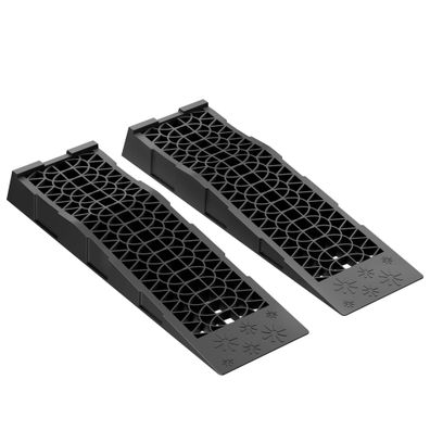 Wiltec Auffahrrampe 2er Set 5t Traglast Autorampen PP Unterlegkeile 70x20x7,8cm