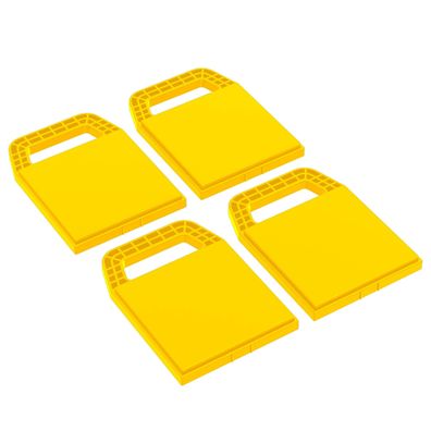Wiltec Unterlegplatten 4er Set Stützplatten HDPE 23,2x17x2,3cm Wohnwagen Stützen