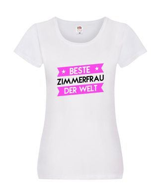Beste Zimmerfrau| Holzbau | Handwerkerin Damen Shirt Weiß