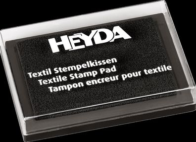4X Heyda 204888590 Stempelkissen Textil, schwarz