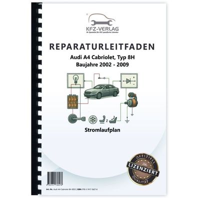Audi A4 Cabriolet (02-09) Schaltplan Stromlaufplan Verkabelung Elektrik Pläne