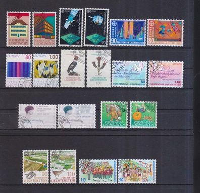 Liechtenstein gestempelt Europa Marken aus den Jahren 1990-1999