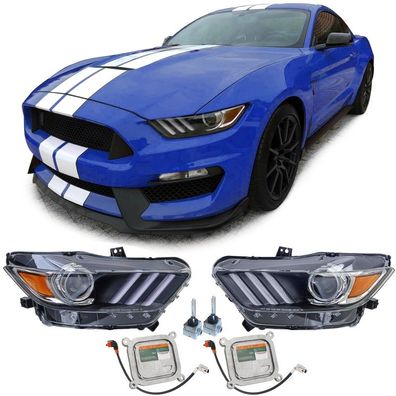 Xenon Scheinwerfer Set mit EU-Zulassung für Ford Mustang 6 Coupe Cabrio 14-17