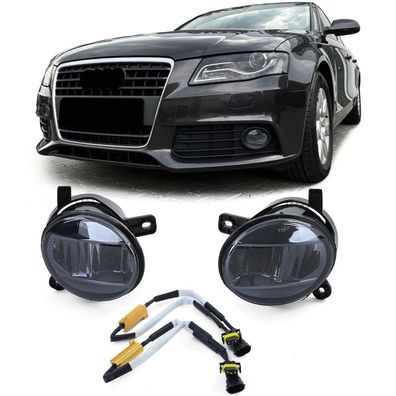 Klarglas LED Nebelscheinwerfer Schwarz Smoke für Audi A4 8K A6 4F Q5 Seat Exeo