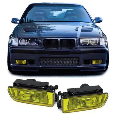 Klarglas Nebelscheinwerfer Gelb Set passend für 3er BMW E36 auch M3 90-99