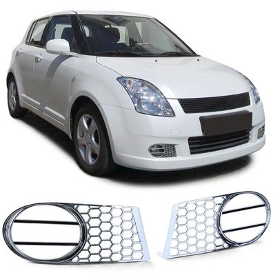 Nebelscheinwerfer Abdeckungen Gitter Cover Chrom für Suzuki Swift MZ EZ 05-08