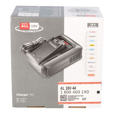 Bosch Schnellladegerät AL 18V-44 18V System 4,4A Ladestrom, Akku-Ladezeit 2,0/2,5