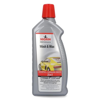 Nigrin 2in1 Wasch & Wax Auto-Shampoo Carnauba-Wachs + Lack-Versiegelung Pflege