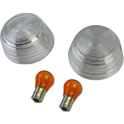 Motorrad Blinkerglas Blinker Glas Weiß für Honda CB125 CJ360 CL250 CM CX CY XL Z