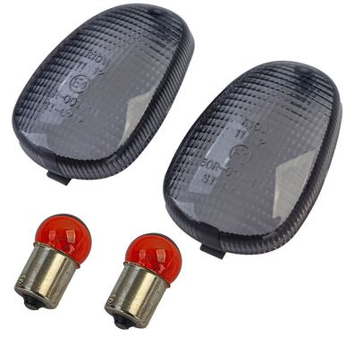 Motorrad Blinkerglas Blinkergläser Schwarz Getönt für Triumph Daytona 600