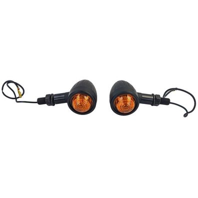 Universal Motorrad Blinker Set NEW BULLET mit gelben Glas mit E-Prüfzeichen