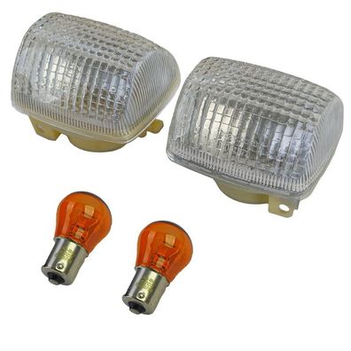 Motorrad Blinkerglas Blinker Set Weiß für Honda CBR / VFR / NTV / CB / XBR