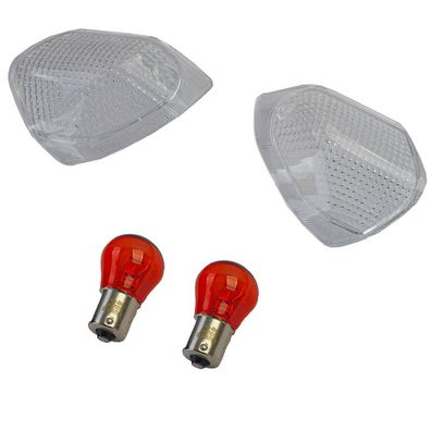 Motorrad Blinkergläser Hinten Klar für Kawasaki ZZR400 93-03 ZZR600 93-08