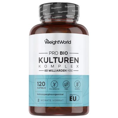 Probiotika Kulturen Komplex - Darmsanierung mit 20 Bakterienstämmen & Bio Inulin