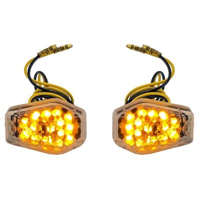 Motorrad LED Verkleidungsblinker Blinker Klar für Suzuki GSF mit E-Prüfzeichen