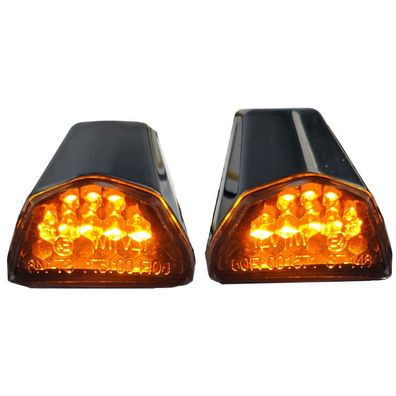 Motorrad Universal Verkleidungsblinker Seitenblinker Schwarz mit E-Prüfzeichen