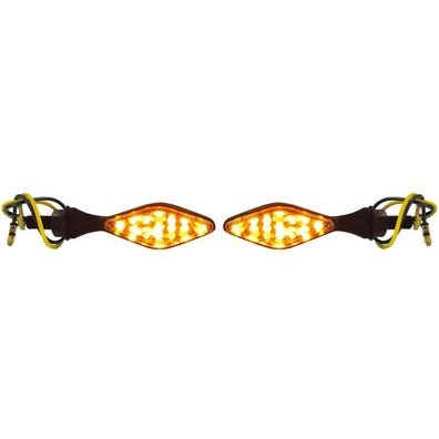 Motorrad LED Mini Blinker Freestyle Miniblinker Schwarz mit E-Prüfzeichen