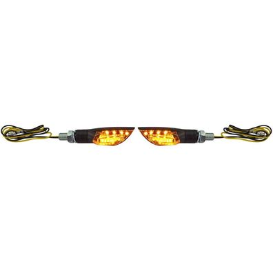 Motorrad LED Mini Blinker Universal Miniblinker Schwarz mit E-Prüfzeichen