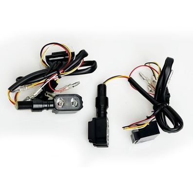 Universal Motorrad Klarglas LED Blinker Rückleuchte Set DUAL 1 mit E-Prüfzeichen