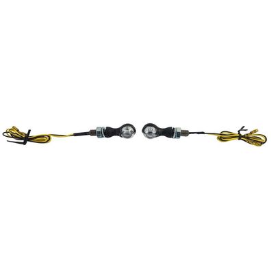 Universal Motorrad Klarglas LED Blinker Set PB-1 mit E-Prüfzeichen