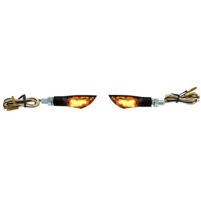 Motorrad LED Universal Blinker Dual + Standlicht Schwarz mit E-Prüfzeichen