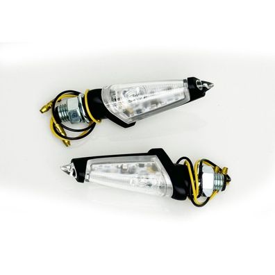 Universal Motorrad Klarglas LED Blinker Set Cortona mit E-Prüfzeichen
