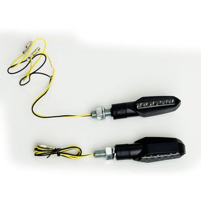 Universal Motorrad Klarglas LED Blinker Set SLIGHT mit E-Prüfzeichen