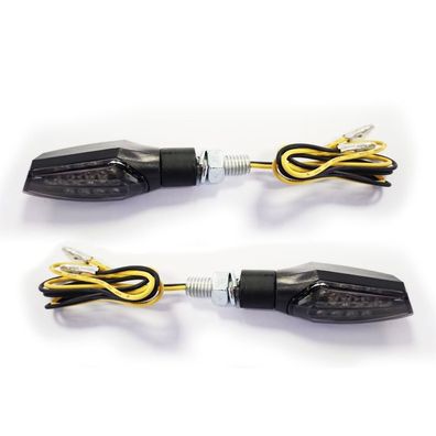 Universal Motorrad LED Blinker Protech smoke mit E-Prüfzeichen