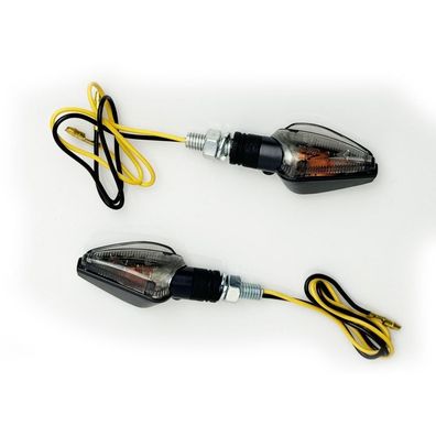 Universal Motorrad LED Blinker Set TOLEDO SMOKE mit E-Prüfzeichen