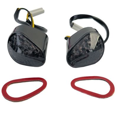 Motorrad LED Verkleidungsblinker Smoke für Yamaha R1 2008-2009 mit E-Prüfzeichen