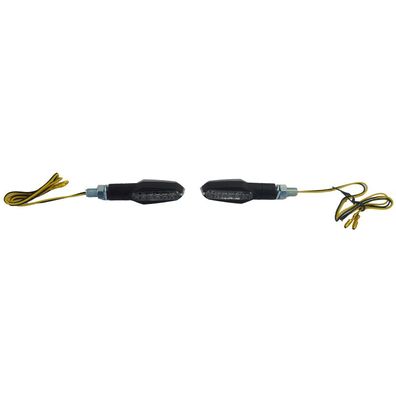 Universal Motorrad Klarglas LED Blinker Set SLIGHT mit E-Prüfzeichen