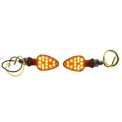 Motorrad LED Mini Blinker Custom Elegant Carbon Style mit E-Prüfzeichen