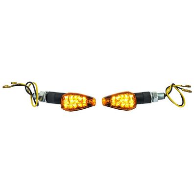Motorrad LED Mini Blinker Peak Universal Miniblinker Schwarz mit E-Prüfzeichen