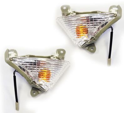 Motorrad Klarglas Frontblinker passt für Kawasaki Z 1000 10-13 mit E-Prüfzeichen