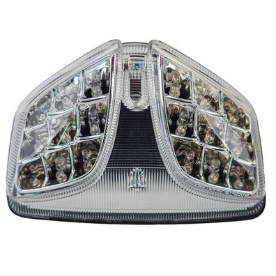 Motorrad LED Rücklicht Heckleuchte Chrom Klarglas für Suzuki GSX-R 600/750/1000