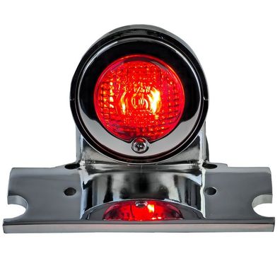 Motorrad Rücklicht Sparto Chrom Universal für Chopper Old School Harley Retro