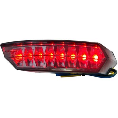 Motorrad LED Rücklicht Bremslicht Universal Boston Style Custom Smoke E-geprüft