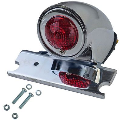 Motorral LED Universal Sparto Rücklicht Chrom Retro Harley Chopper