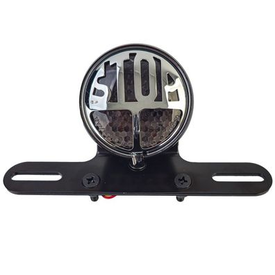 Motorrad LED Millers Stop Rücklicht Bremslicht Custom mit Halterung + E-Geprüft