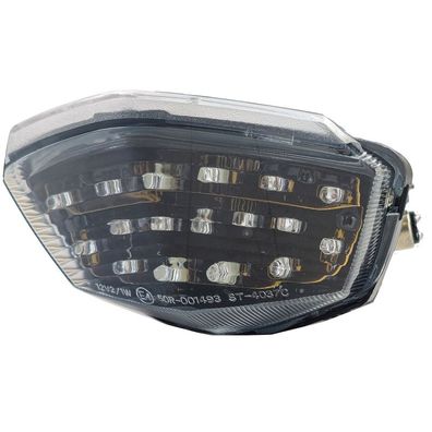 Motorrad LED Rücklicht Klarglas Schwarz für Kawasaki Ninja 250R EX250 08-11