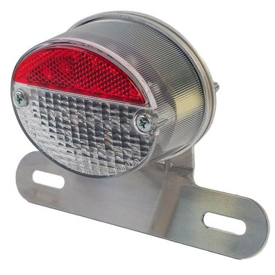 Motorrad Mini LED Rücklicht Klarglas RETRO Universell verwendbar