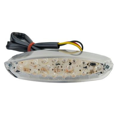 Universal Motorrad Klarglas LED Rücklicht Nemesis mit E-Prüfzeichen