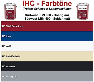 Südwest LBN IHC / Mc Cormick - Premium-Lack für Traktor Schlepper Landmaschinen